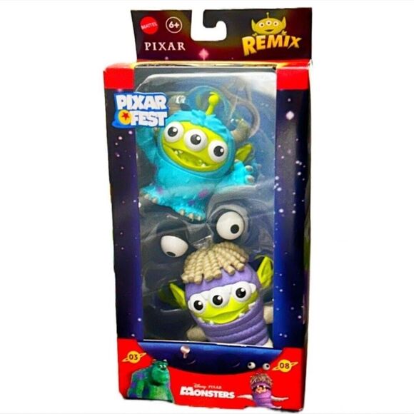 Disney Pixar Fest Alien Remix Monsters Inc. Movie Sully & Boo Figure‎ 2 Pack NIB - Picture 1 of 4